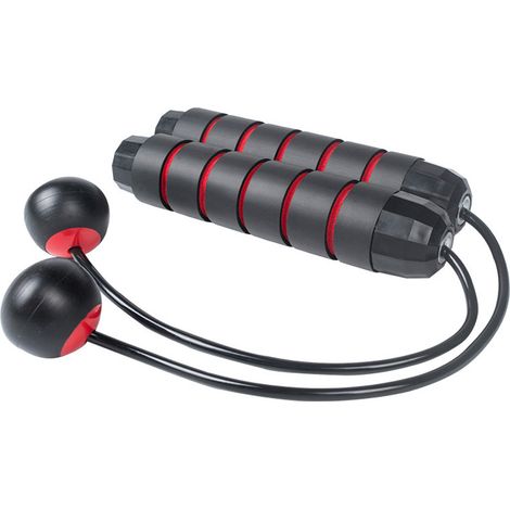 Corde À Sauter Sans Cordon - Rotation 360° À Roulement À Billes - Pour Fitness Intérieur En Espaces Restreints - Noir Rouge - 1 Pièce (1/5)