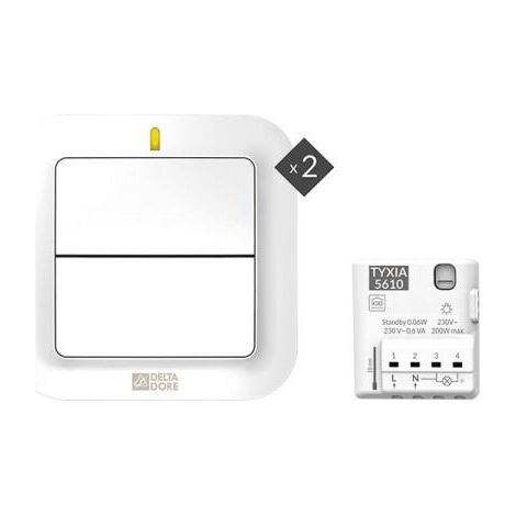 PACK TYXIA 611 - Pack éclairage va et vient sans fil - DELTADORE 6351410 (1/2)