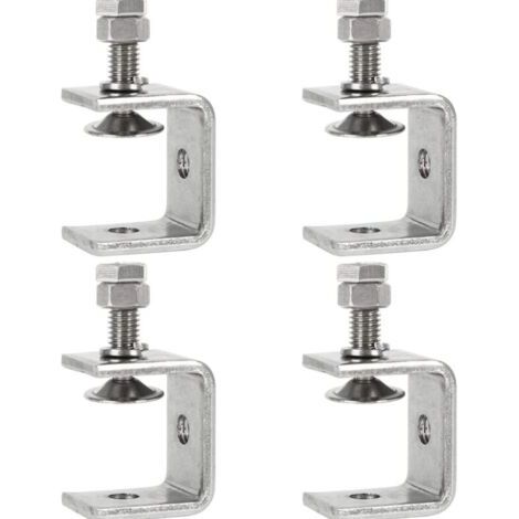 royaluxe-Pince Robuste Acier Inoxydable,4PCS Serre-Joints C,0-25mm Pince C Robuste,Pince Fixation Travail Bois,Tiger Clamp avec Large Mâchoire pour Travail Bois Bricolage, Soudage,l'Ébénisterie
