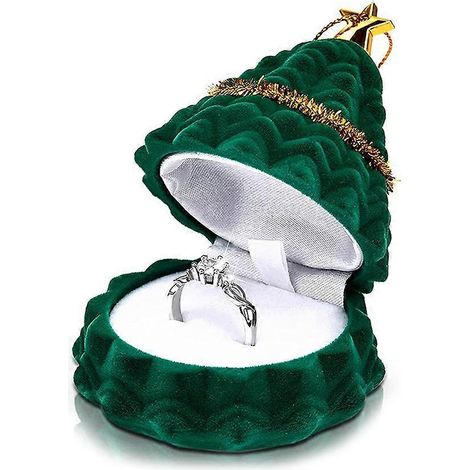 Niedliche Ringbox, hochwertiges Ringdisplay in Form eines Weihnachtsbaums