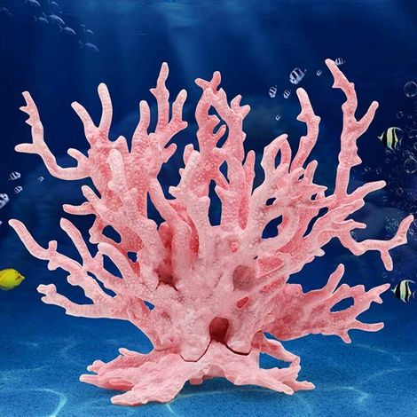 1 pièces Aquarium Corail Ornement résine, Simulation ArtificiCorail, Herbe/Plante Aquatique Artificien Plastique Decoration pour Aquarium Corail Décoration Fish Tank Ornements (1/4)