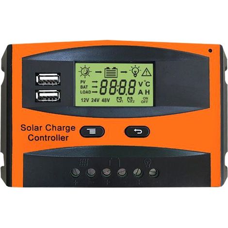 PWM-Solarladeregler, 12V/24V-Solarpanel-Batterieregler mit LCD-Anzeige, Überladeschutz für Haushalt, Industrie und Gewerbe, 20A (1/5)