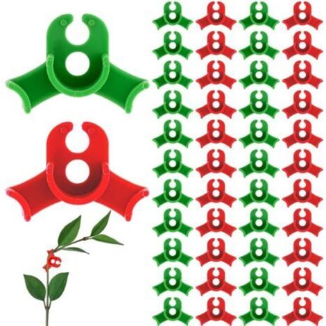 Bardusch 40 Pièces Pinces à Plantes, Pinces de Dressage de Plantes, Réglables Clips d'Entraînement à Faible Stress, Pinces de Support pour Plantes de Jardin à 90 Degrés, Pour Plantes Grimpantes (1/5)