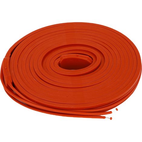 Bande chauffante flexible 225 W, étanche, isolante, en silicone antigel pour tuyaux d'eau, canalisations en métal et plastique, 15 x 3000 mm (1/5)