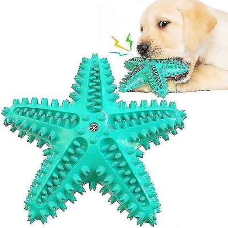 25-26 Jouets pour chiens interactifs pour animaux de compagnie, accessoires pour le broyage des dents, forme d'étoile de mer - bleu lac (1/4)