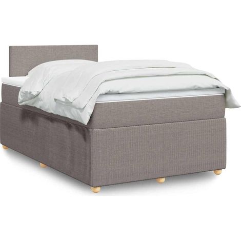 Boxspringbett mit Matratze Taupe 120x200 cm Stoff
