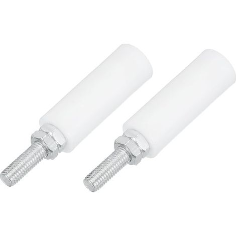 2pcs Sliding Gate Guide Casters, 3 Inch Nylon Wheels for Gate Support, Universal Pulleys for Rolling Sliding Gate, Electric Door, White (1/5)