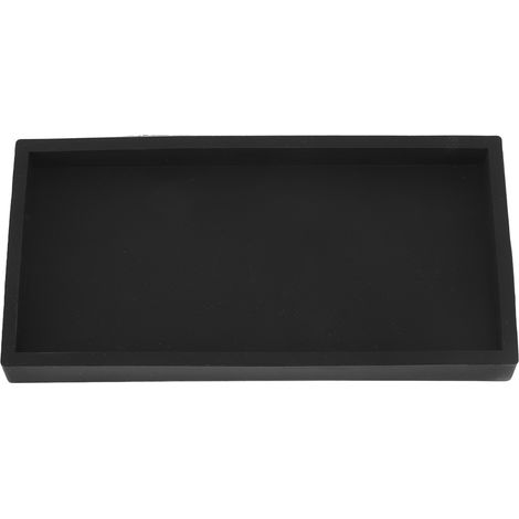 Plateau de rangement en silicone, petit format, noir, idéal pour la cuisine et la salle de bain. (1/5)