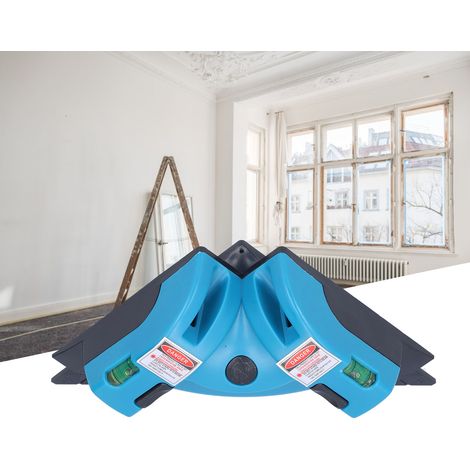 Niveau laser infrarouge à angle droit de 90 degrés, outil de mesure par projection de ligne laser (bleu) (1/5)