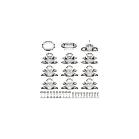 œIllets Ovales Twist Verrouiller en Laiton Nickelé Tourniquet Bache avec Contre-rivure et Rivet pour Accessoires DIY Craft à Main en Cuir Sac Matériel H298 (1/5)