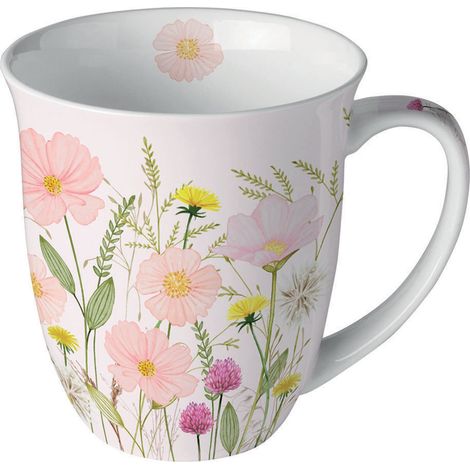 Mug fleurs des champs en porcelaine fine 400 ml