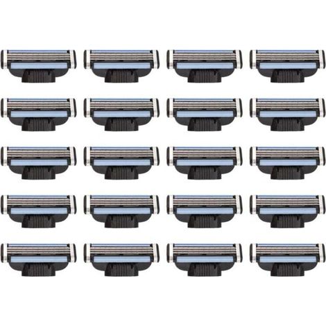 Recharges de Lames Rasoir pour Rasoirs Manuelles Mach 3 – Lot de 20 Pièces Haute Précision et Longue Durée
