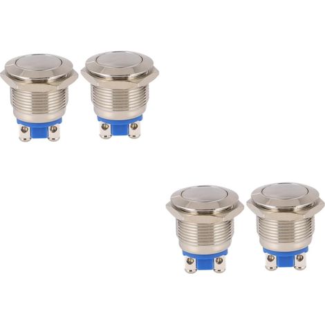 4 boutons-poussoirs inox momentané/étanche - pour domestique (1/5)