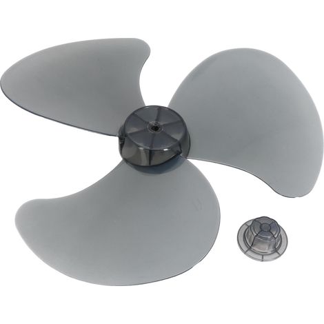 Pièces de rechange Plastique Lame de ventilateur 3 Feuilles avec couvercle à écrou pour ventilateur de table sur pied domestique de 16 pouces Accessoires de ventilateur électrique Noir (1/5)
