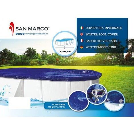 Copertura invernale per piscina fuori terra 9,15x4,7 mt
