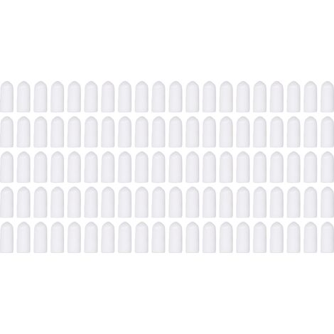 Capuchon de sécurité à vis, 100 pièces, couvercle Flexible ignifuge Anti-vieillissement en PVC blanc pour la Protection 4.5mm / 0,2 pouces