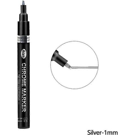 Stylo miroir, peinture métallique réfléchissante, marqueur argenté chromé, modèle de signature liquide à faire soi-même, électroplacage haute brillance