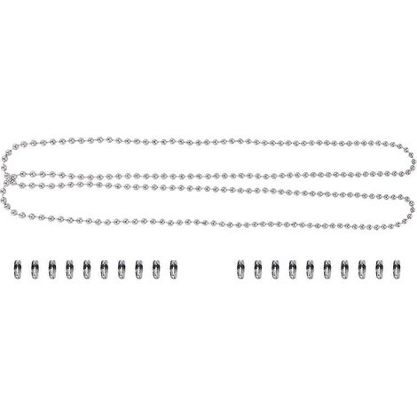 Edelstahlkette, Metall-Ein-/Ausschaltkette, Edelstahlkugelkette, leichte Zugkette-100CM-Silver (1/3)