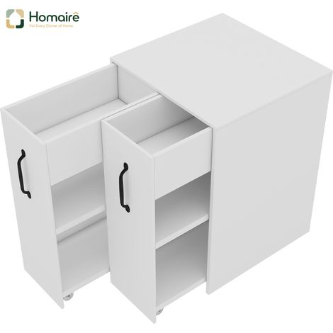 Flur- Garderobenschrank weiß aus Polyester 52 x 50 x 75 cm HOMAIRE (1/5)
