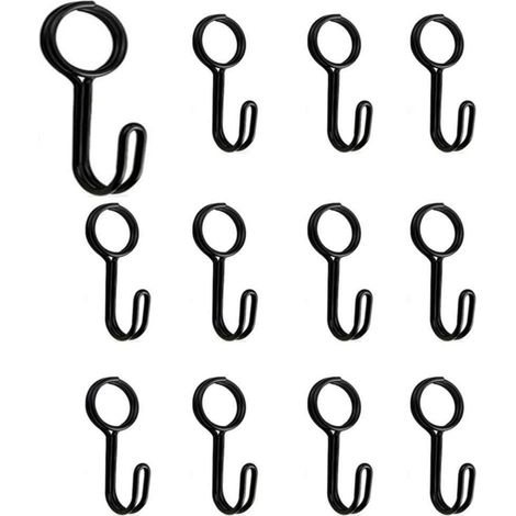 12x Spanngurt Haken mit Öse, Spiralhaken für Anhänger, Boot, Motorrad, Fahrrad