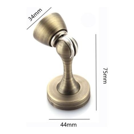 NALOOKAMIC  Lot de 1 butoirs de porte magnétiques en acier inoxydable avec fermeture douce pour porte murale robuste（Bronze）