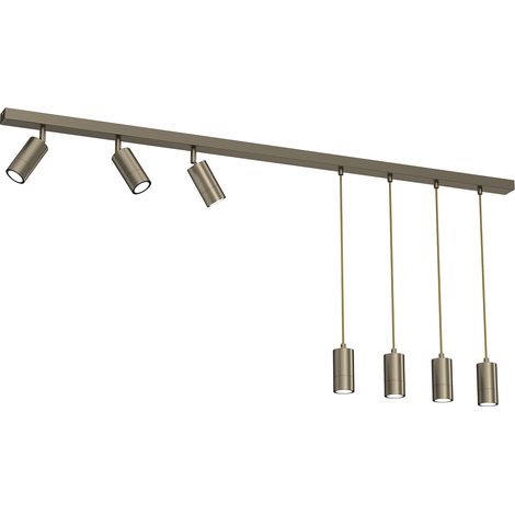 Rampe 150 cm 7xGU10 spots suspendus orientables or Link