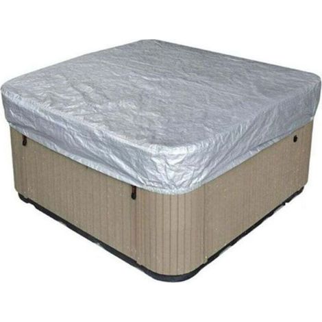 Housse de protection pour baignoire extérieure - - 231x231x30 cm - Argent - Imperméable - Anti-UV (1/5)