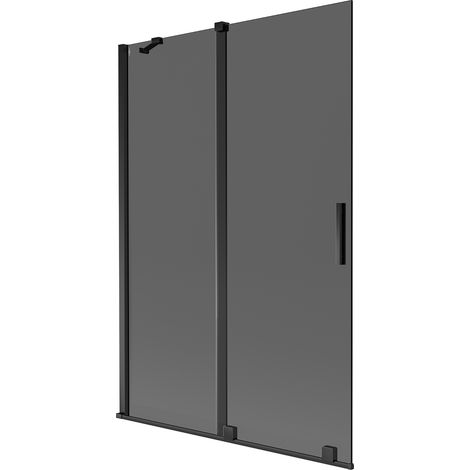 Mexen Velar paratia per vasca da bagno a 2 ante scorrevoli 120 x 150 cm, grafite, nero - 896-120-000-41-70 (1/2)