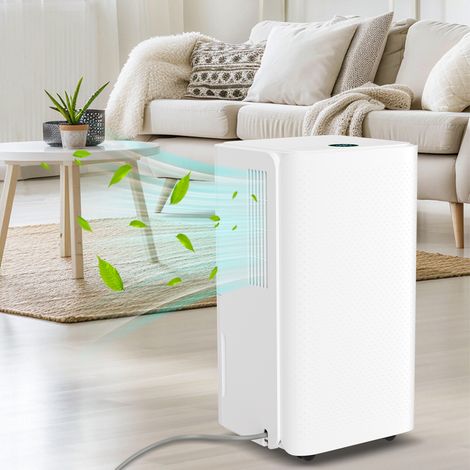 Randaco Déshumidificateur mobile 16L/jour à 2 vitesses, sécheur d'air incl. réservoir d'eau 2L & minuterie 24H (1/5)