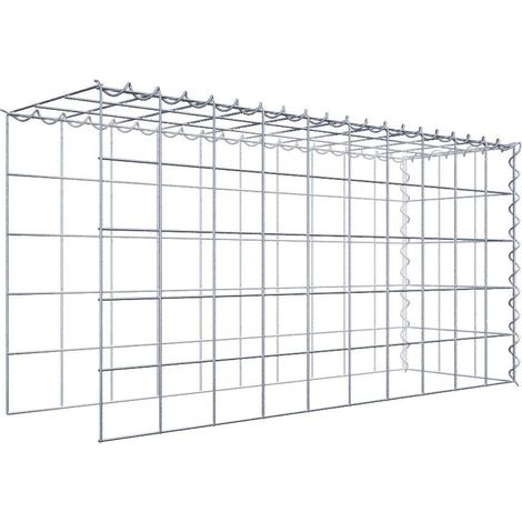 Gabiondeco - Gabion - Element de prolongation en hauteur et en longueur 100 cm x 50 cm x 30 cm (L x H x P). maille 10 x 10 cm. Spirale. Attention il manque deux gri... (1/5)