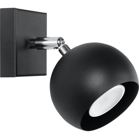 Lampada da parete Pestel 1 GU10 nera lumilo 04.199.43 (1/5)