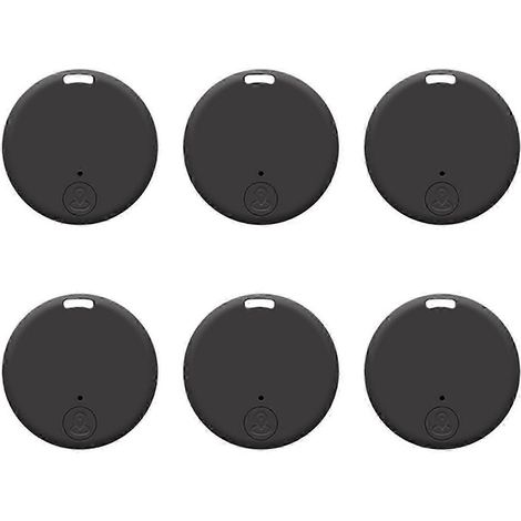 Lot de 6 traceurs GPS compatibles avec les véhicules, porte-clés, mini traceurs GPS et traceurs GPS pour animaux de compagnie, de couleur noire. (1/5)