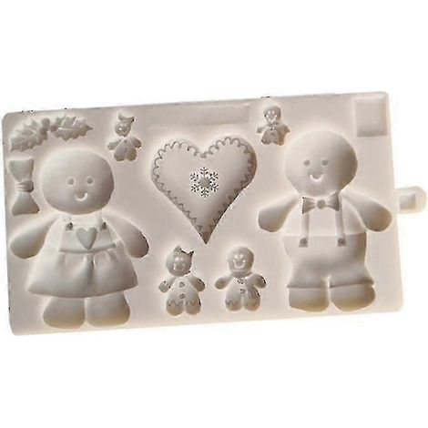 Outils en silicone en forme de cœur et de nœud pour Noël, emporte-pièces pour biscuits en pain d'épice, moules en silicone pour décorations en fondant (1/5)