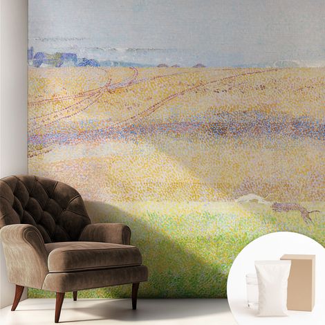 Tapete Dekorative Vliestapete mit Klebe für Wand - Mustertapete - moderne Einrichtung - für Büro Sommerfeld 250x250 cm (1/5)