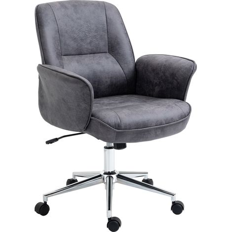 Chaise de bureau réglable en hauteur pliable 65 x 70 x 106 cm cm pour salon bureau, hauteur, bascule, pivotante, acier, gris foncé, (1/5)