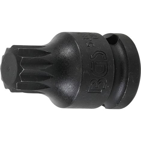 Punta de vaso de impacto longitud 43 mm entrada 12,5 mm (1/2") dentado múltiple interior (para XZN) M16