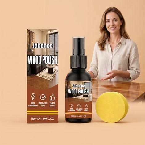 Produit de polissage pour meubles et parquets en bois, rénovateur, polissant, entretenant, ravivant, nettoyant et revitalisant – 50 ml x 1, éponge x 1 -- BIEMMEDUE (1/5)