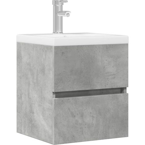 Waschbeckenunterschrank Betongrau 41x38,5x45 cm Holzwerkstoff
