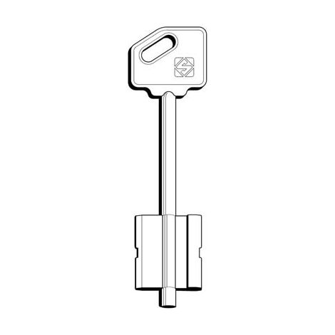 CHIAVE DOPPIA MAPPA CR 5R14 SILCA - OTTONE NICHELATO- 5 pezzi