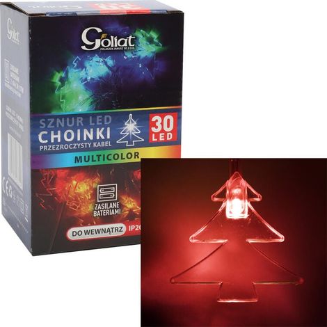 30 luces LED para árbol de Navidad, funcionan con pilas, multicolor. (1/3)