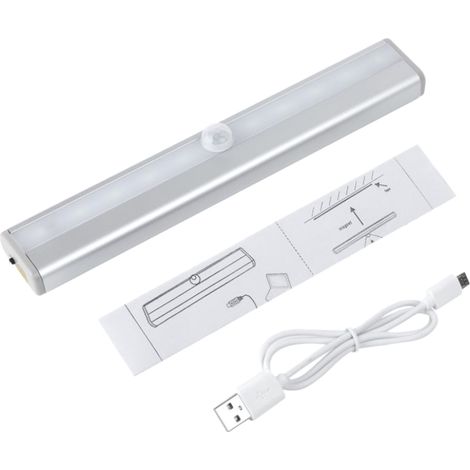 Lampe De Placard - Led Blanche Froide Avec Capteur De Mouvement Et De Luminosité - Sans Fil - Pour Armoire Et Meuble - 1 Pièce (1/5)