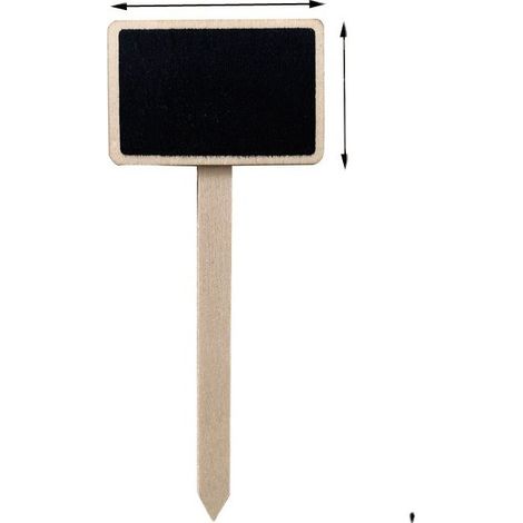 Tableau pour plantes à piquer, lot de 90, à inscrire, jardin d’herbes, 15x6.5 cm, Panneau à herbes, bois, nature (1/3)