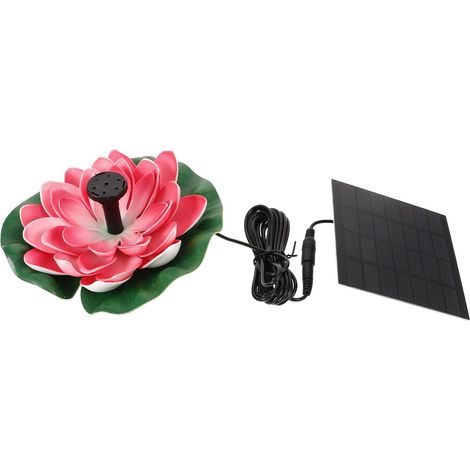 Fontaine Solaire Flottante et Stable Forme Matériau en Monocristallin et Pet Rouge Élégante pour Jardin et Bassin Décoration Extérieure (1/5)