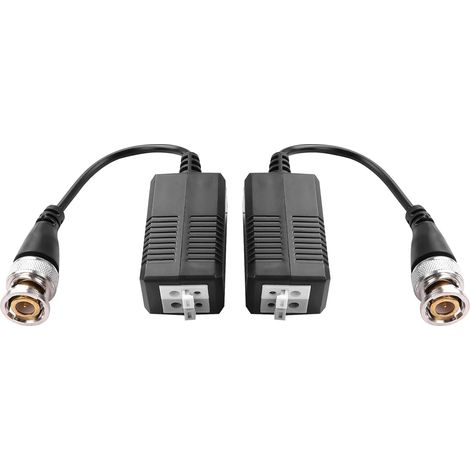 Balun vidéo passif pour systèmes de surveillance AHD CVI TVI - Transmission HD 1080P jusqu'à 300 m via un câble CAT5, aucune alimentation requise, connecteur BNC, anti-interférences (1/5)