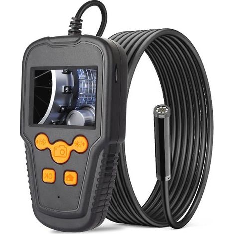 Cámara de inspección con pantalla HD de 2,4 pulgadas y cable de 10 m - Endoscopio impermeable con iluminación LED (1/5)