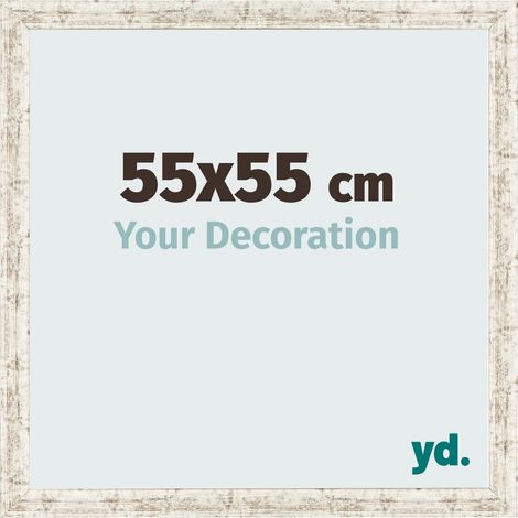 yd. - Cadre photo 55x55 - Blanc Vintage - MDF - Bologna (1/5)