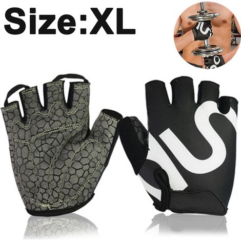 Gants D'Entrainement - Paume Rembourrée Anti-Dérapante - Dos Ouvert Aéré - Sangle De Poignet Réglable - Pour Musculation Et Gymnastique - Par Paire (1/5)