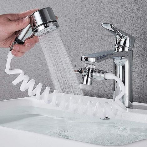 Handbrause, Waschbecken, Duschschlauch, Sprühkopf (1/5)