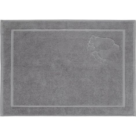 Badezimmerteppich 50x70 Fuß, grauer Baumwollschwamm 650g/m2 Faro (1/2)