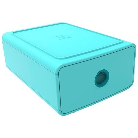 Mini module de classement Exacompta Tiny Box gamme Skandi - 1 tiroir - bleu glacé (1/5)